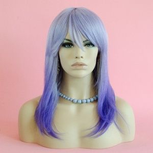 18" Light Purple Monofilament Top Synthetic Wig